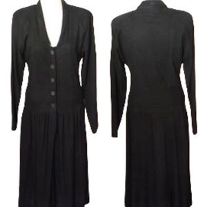 LEATHER!!!! VTG Ruth Wagner Dress